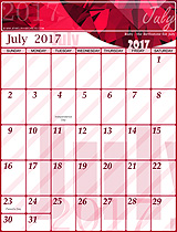 Free July 2017 Calendar
