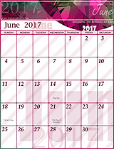 Free June 2017 Calendar