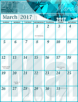 Free March 2017 Calendar