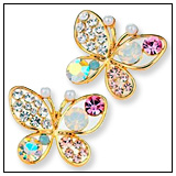 Rhinestone Butterfly Earrings! Rhinestone Butterfly Earrings!